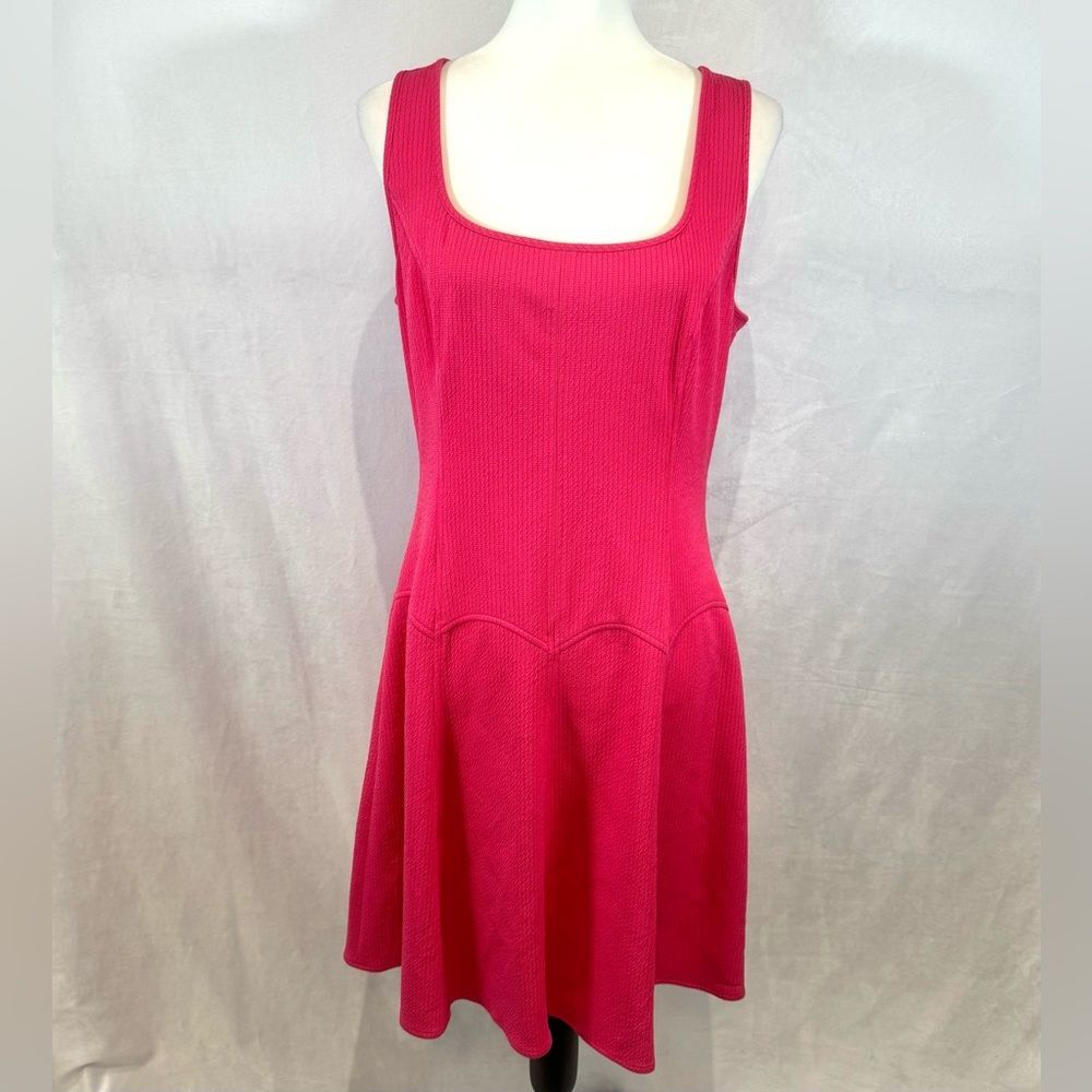 Donna Morgan pink drop waist textured dress size 10